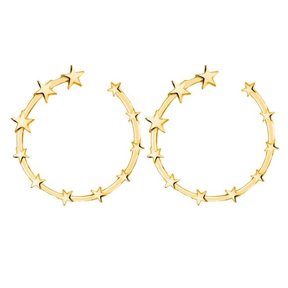 Stars Hoop Earrings - Picture 10 of 10